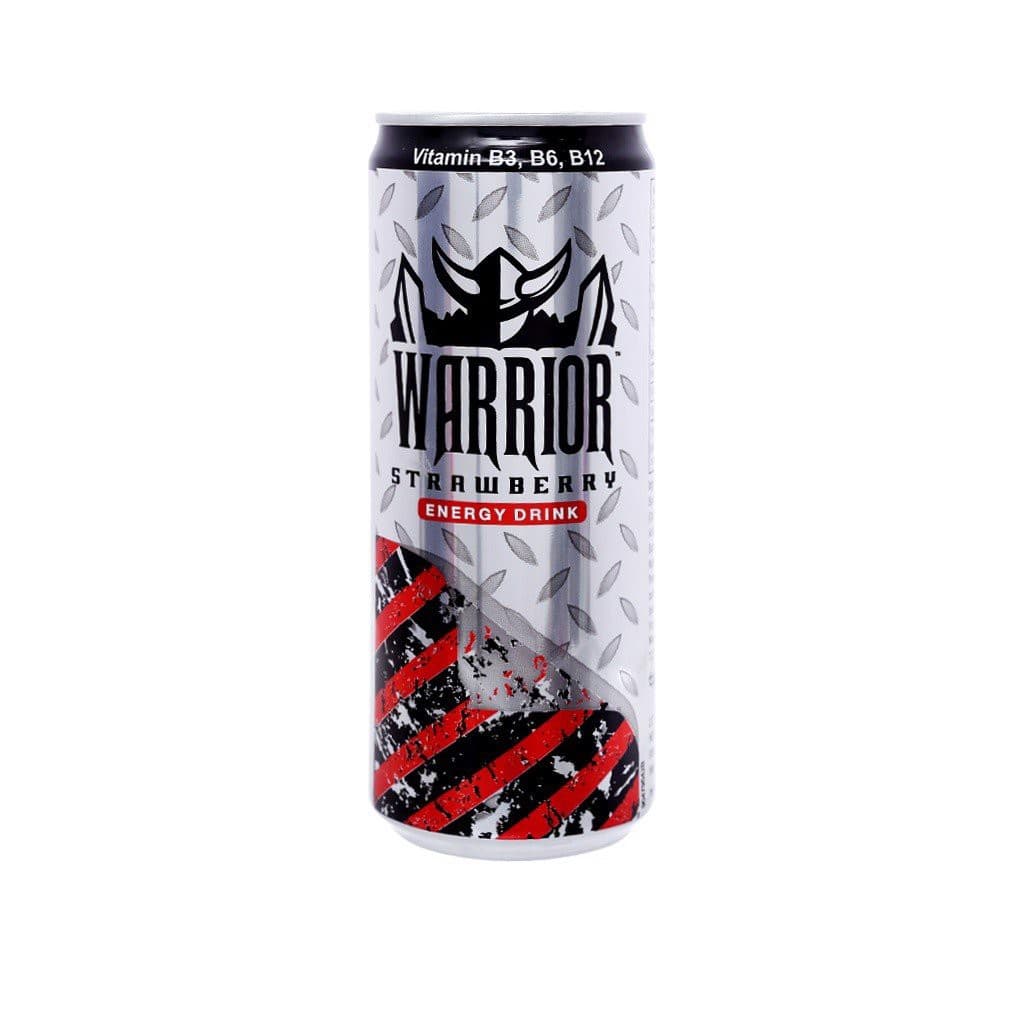 Nước ngọt Warrior vị dâu lon 325ml chính hãng Warrior