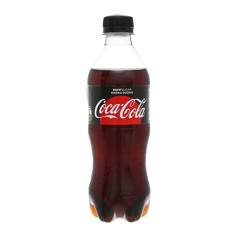 Nước ngọt có ga Coca-Cola Zero chai 390ml chính hãng Coca-Cola