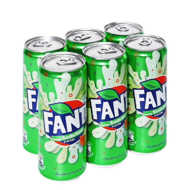 Lốc 6 chai Fanta Nước ngọt soda kem 320/330mlT24 chính hãng Fanta
