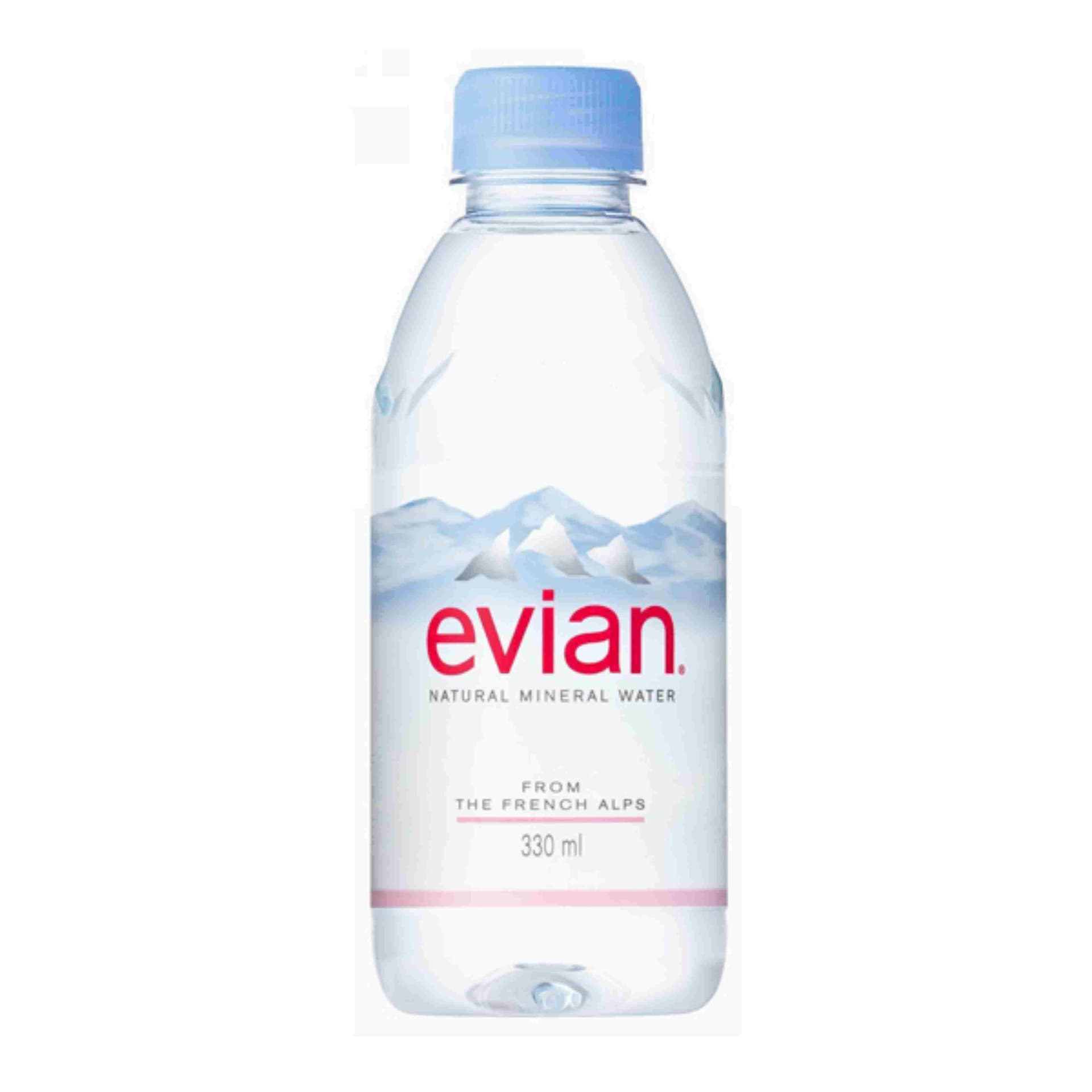 Nước khoáng thiên nhiên Evian chai 330ml chính hãng Evian