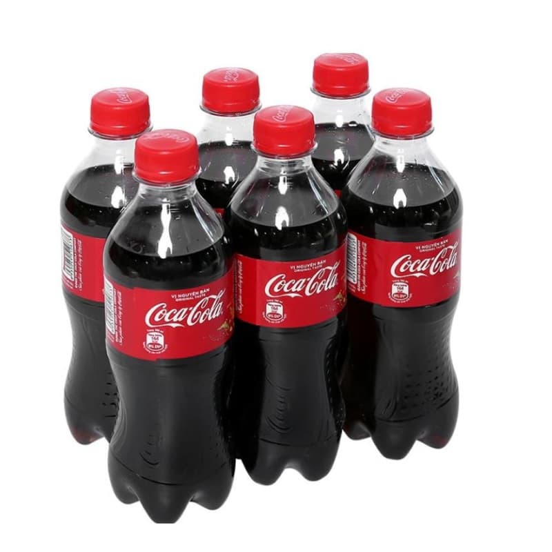 Nước giải khát có ga Coca-Cola 6 chai x 390ml chính hãng Coca-Cola