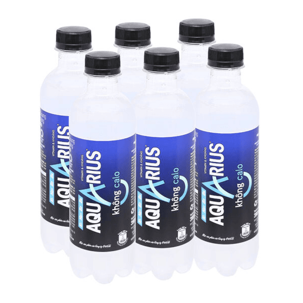 Lốc 6 chai nước Aquarius zezo 390ml chính hãng Aquarius