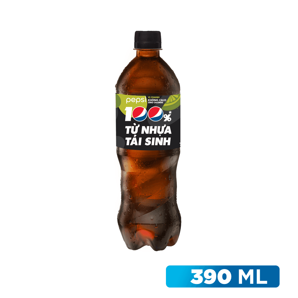 Nước ngọt Pepsi không calo không ga vị chanh chai 390ml chính hãng Pepsi
