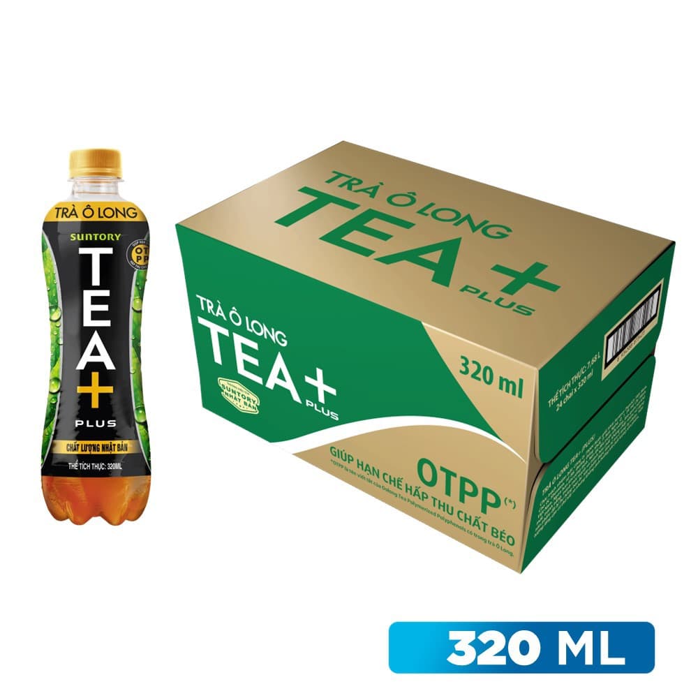 Trà Ô long Tea+ Plus Pepsico thùng 24 chai x 350ml chính hãng Tea+