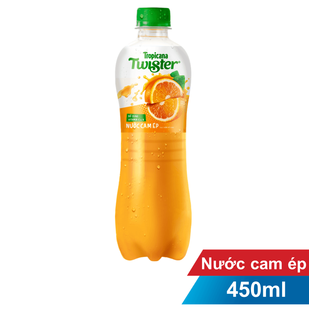 Nước ép cam Twister chai 455ml chính hãng Twister