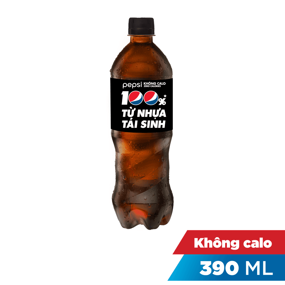 Nước ngọt Pepsi có ga không calo chai 390ml chính hãng Pepsi
