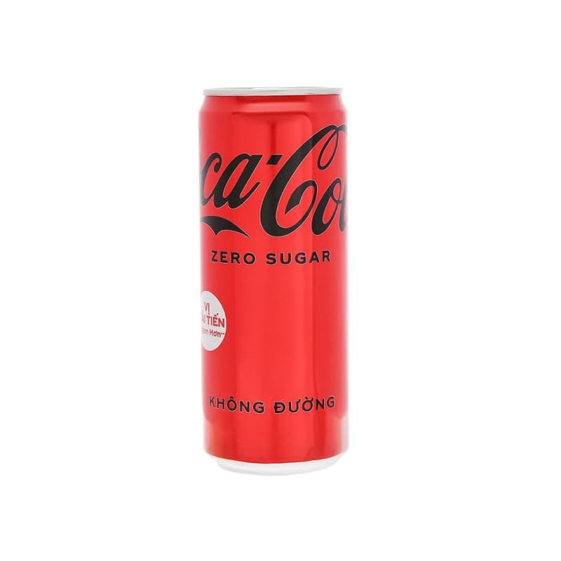 Nước giải khát Zero Coca-Cola không đường lon 330ml chính hãng Coca-Cola