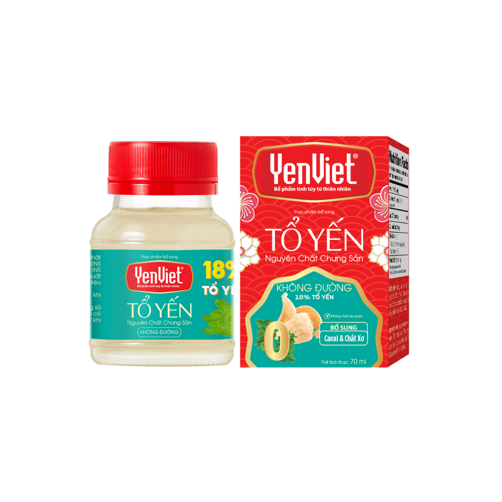 Tổ yến nguyên chất chưng sẵn không đường Yến Việt hộp 65ml chính hãng YẾN VIỆT