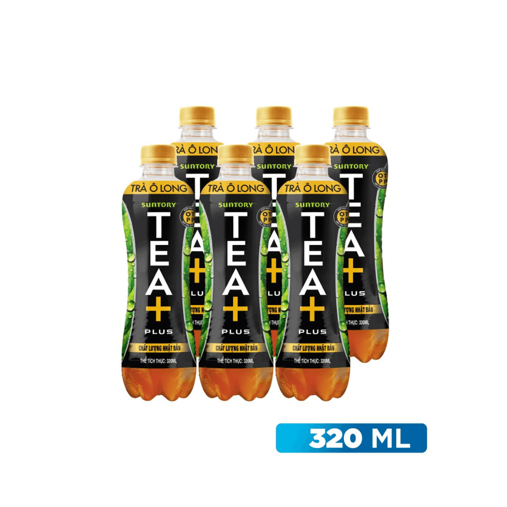 Lốc 6 chai trà Ô long Tea Plus 350ml chính hãng Tea+