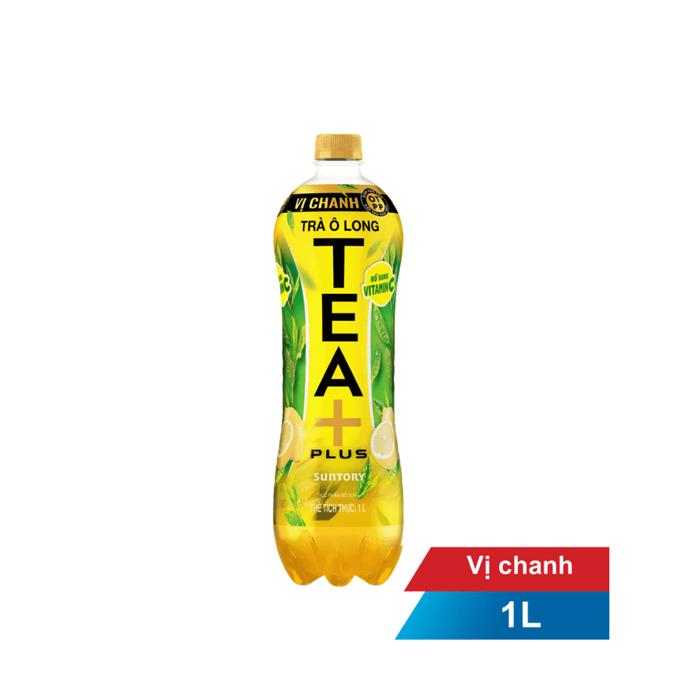 Trà ô long Tea Plus vị chanh 1 lít chính hãng Tea+