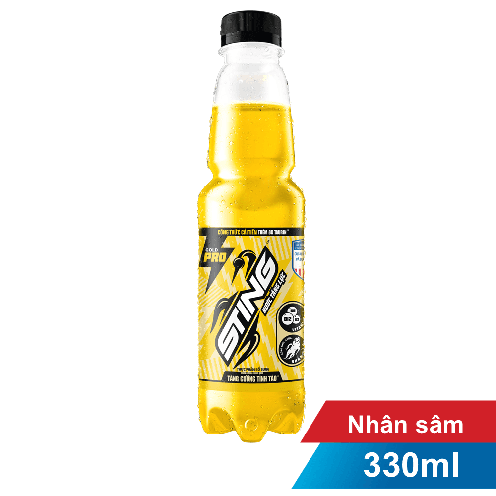 Nước tăng lực nhân sâm Sting chai 330ml chính hãng Sting