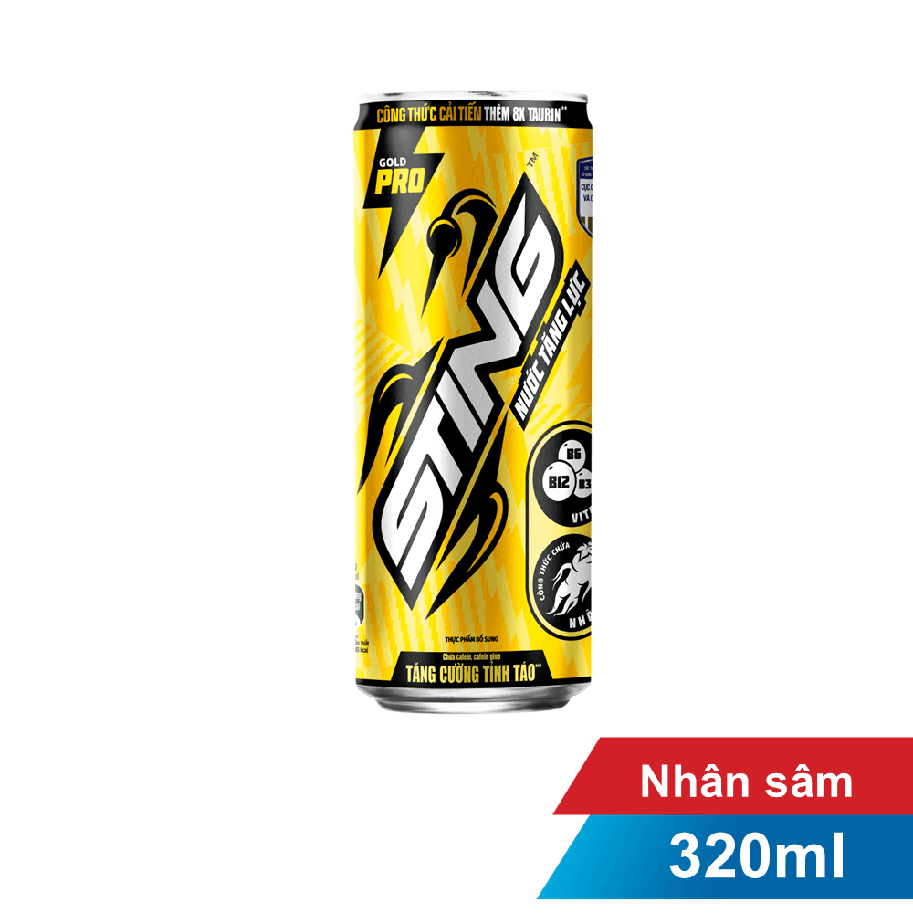 Nước Sting tăng lực gold lon 330ml chính hãng Sting