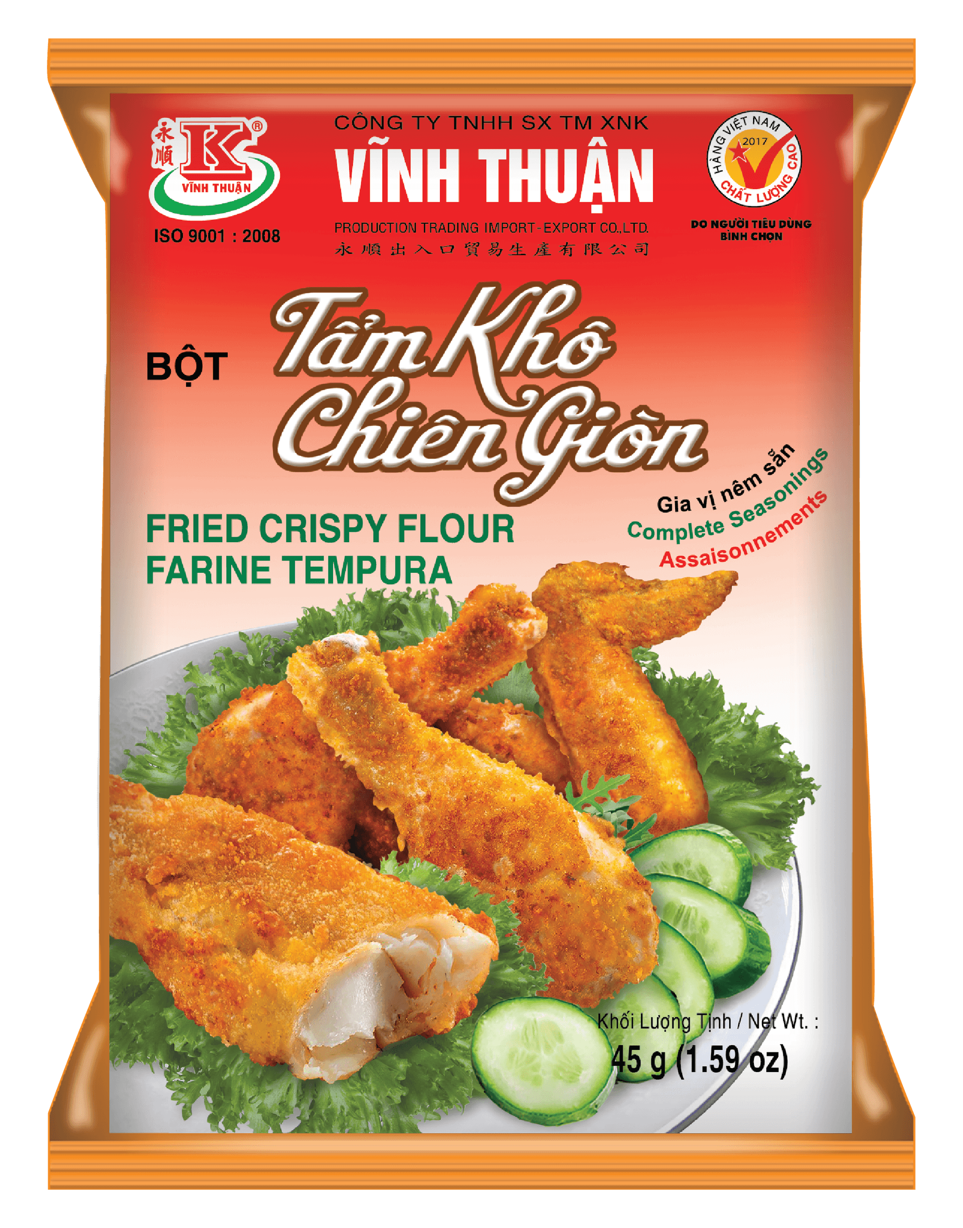 Bột Tẩm Khô Chiên Giòn Vĩnh Thuận 45g chính hãng Vĩnh Thuận